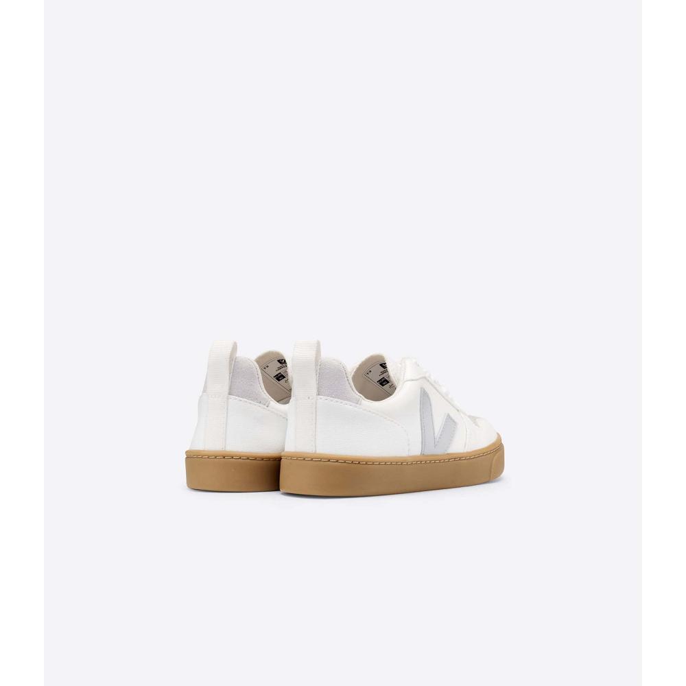 Veja V-10 LACE CWL Tenisky Detske White/Beige | SK 851ZUT